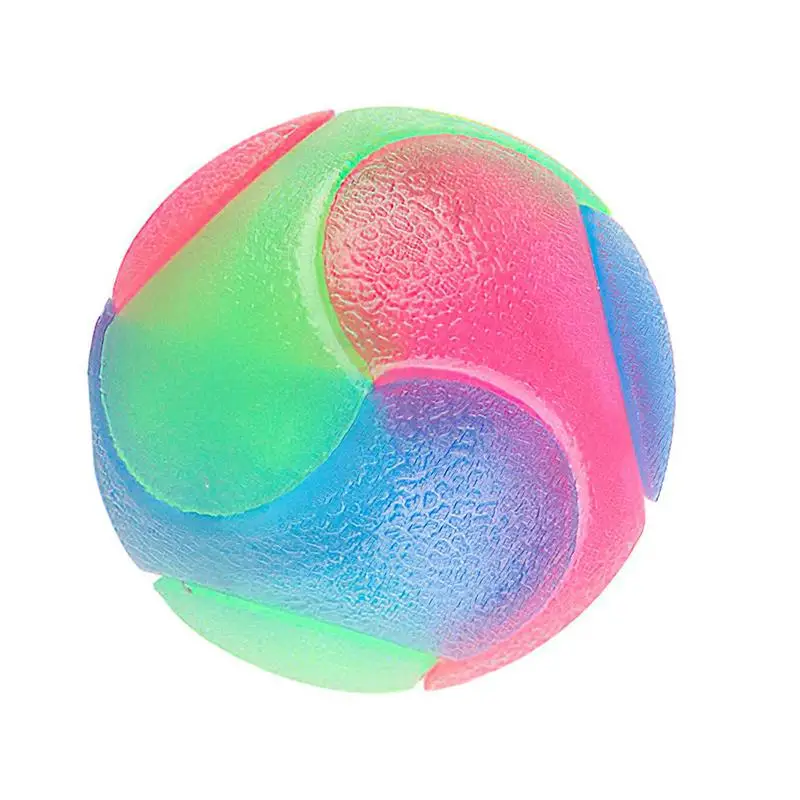 

Light Up Dog Balls Flashing Elastic Ball LED Molar Ball Glowing Ball Pet Color Light Ball Interactive Toys For Cats Dog Toy Pet