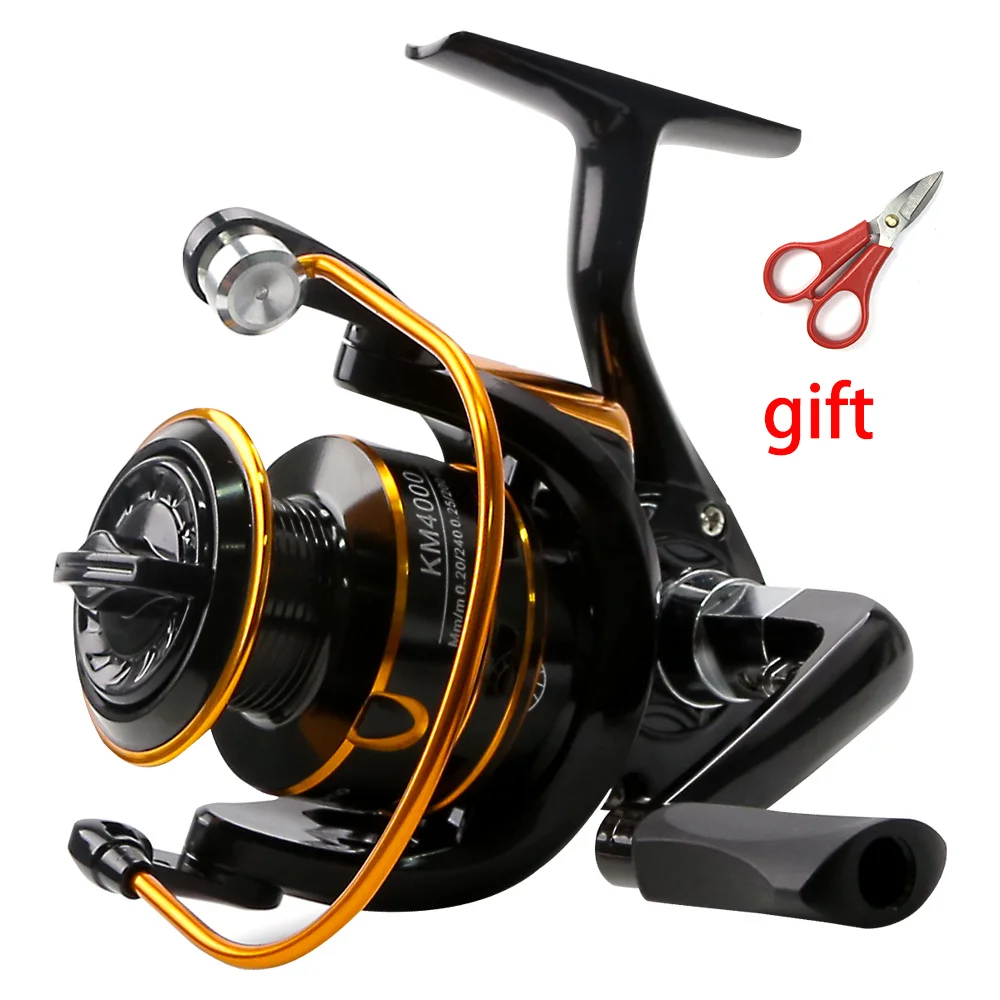 

ORJD Saltwater Fishing Reel 3+1BB Spinning Reels Deep Shallow Spool Front and Rear Drag Reel Carrete De Pesca 1000