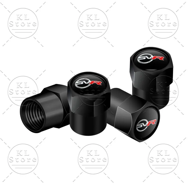 

SV SVR логотип автомобильный клапан для шин 4 шт., стержень клапана для колес, пылезащитный колпачок для Discovery Freelander Land Rover Range Rover Evoque L322