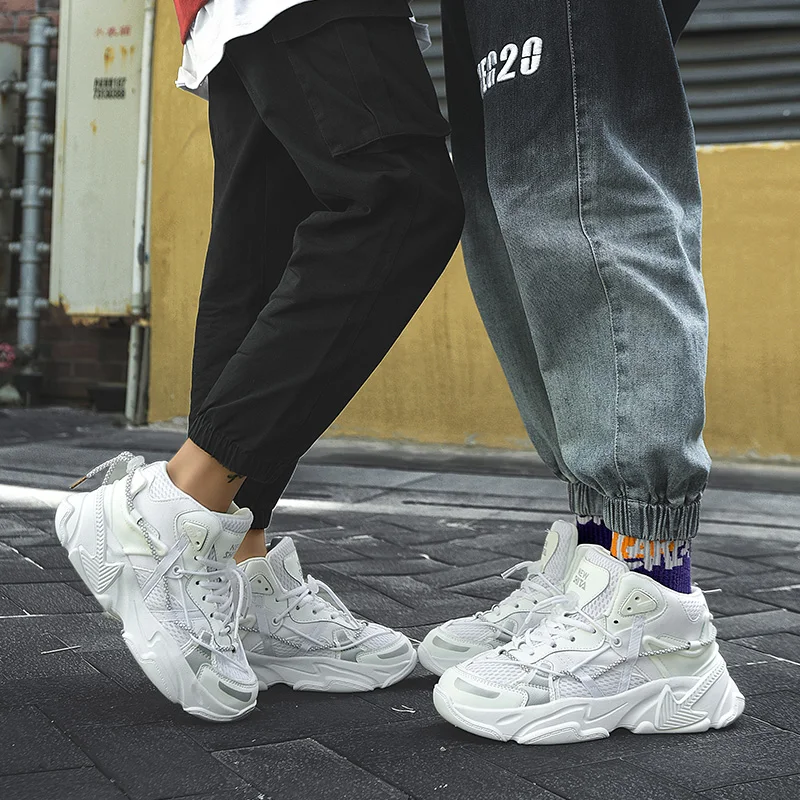 Fashion Gray Platform Sports Shoes Trainers for Men Women Designer Sneakers Breathable Women Walking Shoes zapatillas de deporte