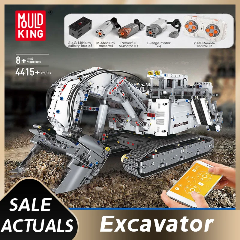 

Mould King 13130 MOC-1874 RC Truck Terex RH400 Mining Excavator Technical Model Assembly Building Blocks Bricks Kids Toys Gift