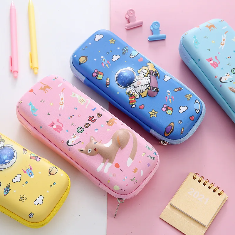 

Cartoon Stationery Box Thickened Large -capacity Children's Pen Bag Pen Box