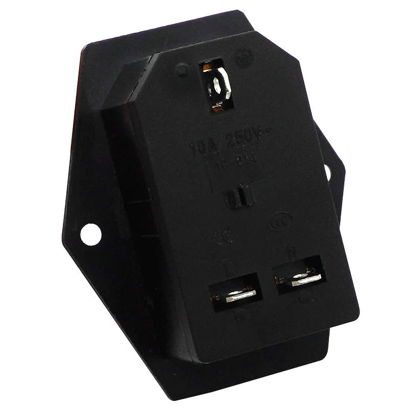 Клавишный Выключатель питания IEC 3 Pin 320 C14 штепсельная вилка стандартной мощности