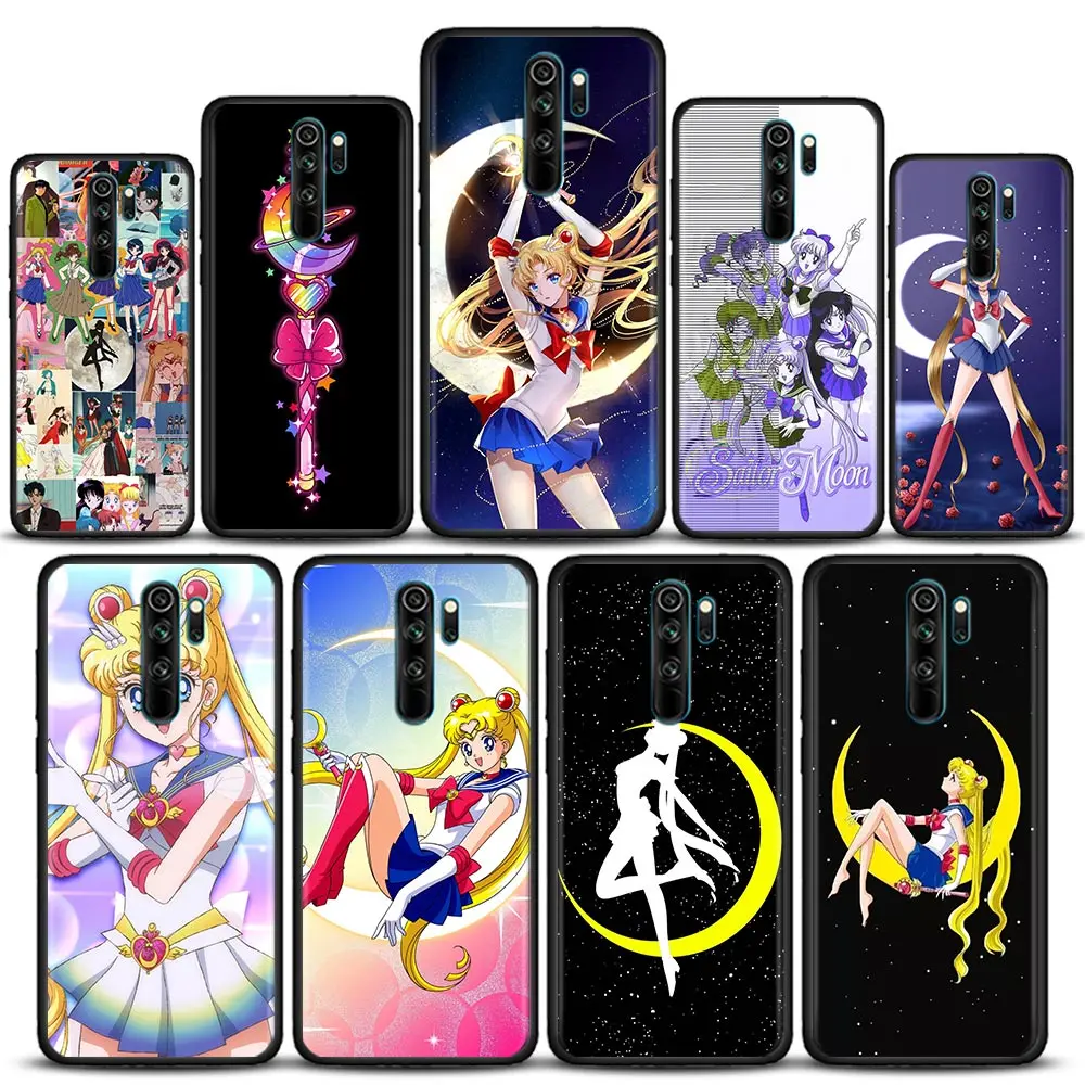 

Case For Xiaomi Redmi 9A 7A 9C 9T 9 10 7 8A Case Silicone Cover Cute Cartoon Sailor Moon Japan Anime For Red mi K40 Pro K40s K50