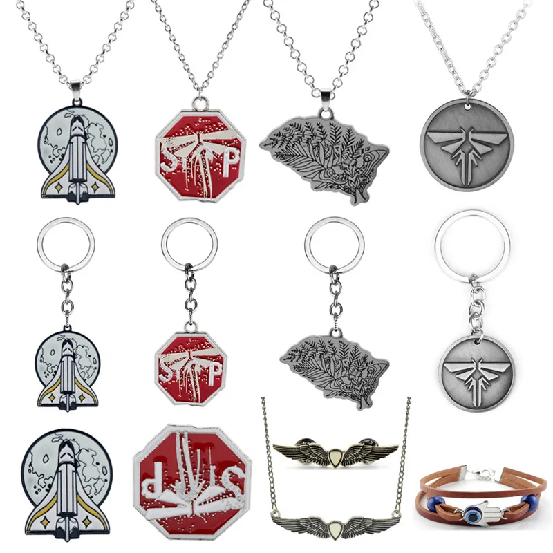 

The Last Of Us Necklace Wome Men Firefly Pendant Joel Ellie Figure Necklaces Luxury Design Snake Chain Choker Exam Gifts Kids
