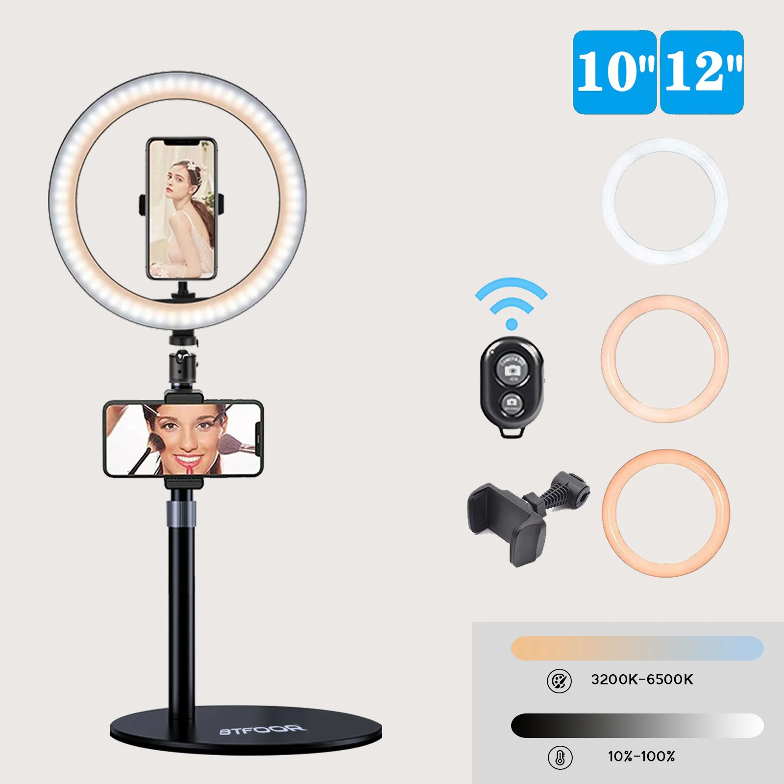 

30CM Circle Video Lamp Ring Light Conference Lighting With Desktop Stand Tripod Mobile Phone Holder For Zoom Live Streaming