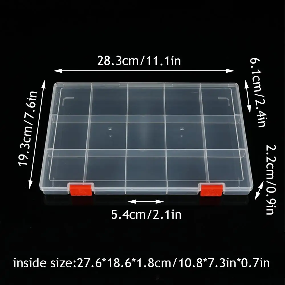 Прозрачная пластиковая коробка для хранения SFG HOUSE 15/24/36/48 сеток