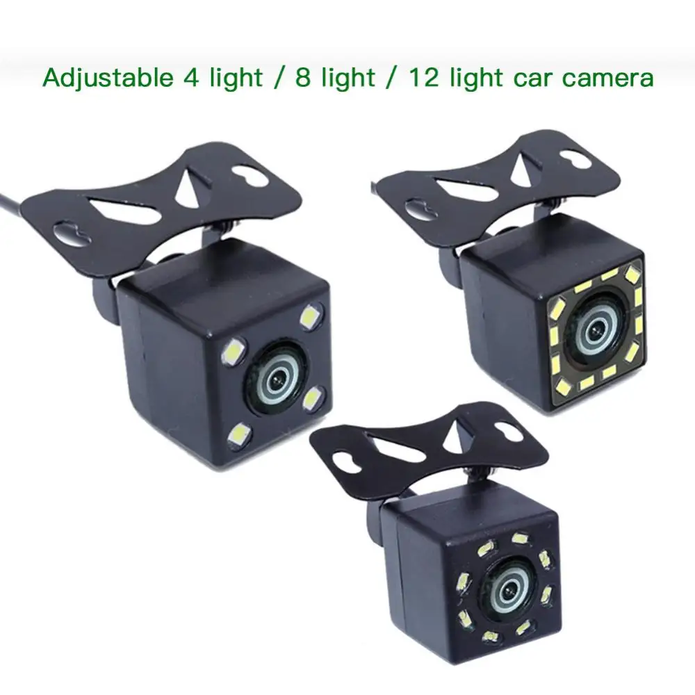 

Автомобильная камера заднего вида, 4 /8/12 светодиодов, ночное виденье, автомобильный парковочный монитор CCD, водонепроницаемый, 170 градусов ви...