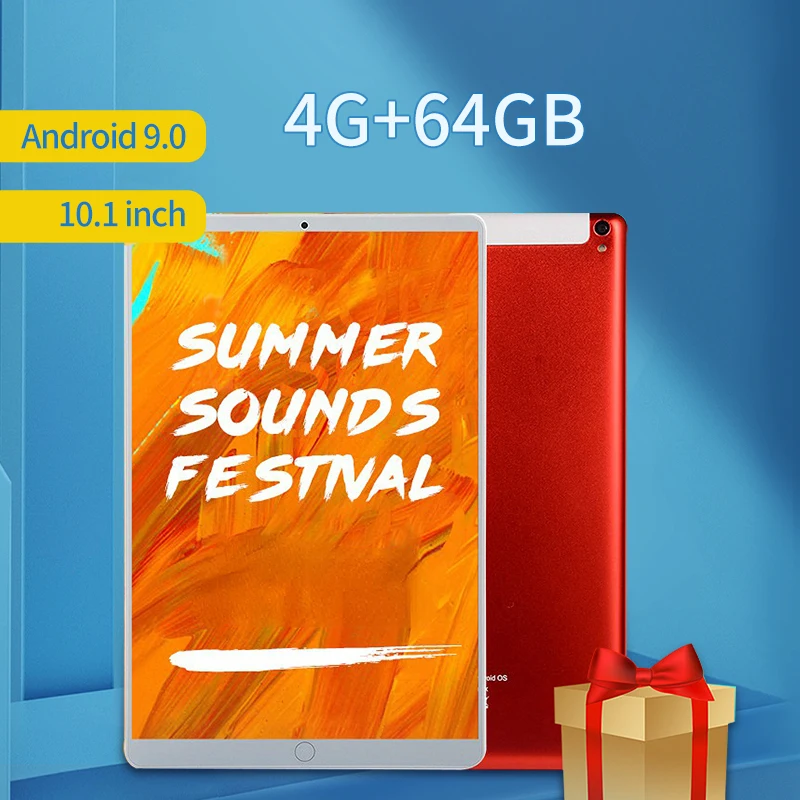 

2023 Hot Sell 10.1 Inch Octa Core 4G+64GB Android 9.0 WiFi Tablet PC Dual SIM Dual Camera Bluetooth 4G WiFi Call Phone Tablet