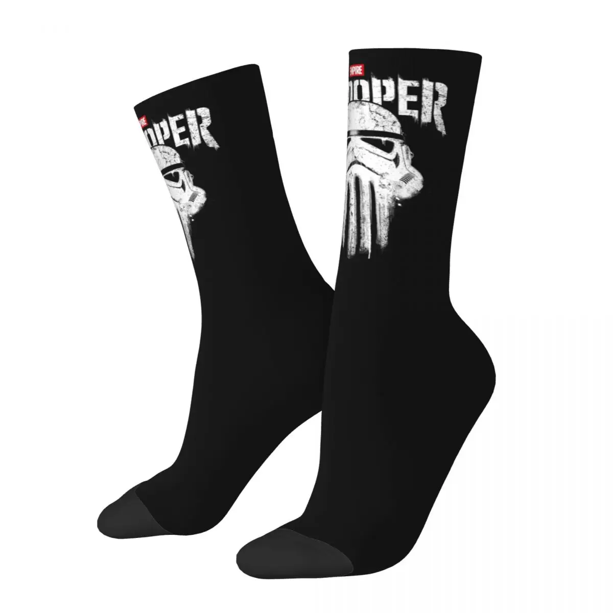 

Punisher Skull Merch Socks Stormtrooper Skeleton Accessories Socks for Unisex Punish Skulls Stockings All Season Wonderful Gift