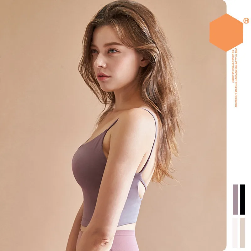 

Female Yoga Wear Vest Outdoor Sports Underwear Sling Women Beautiful Back Bra Sweat-absorbent Quick-drying For Fitness Clothes