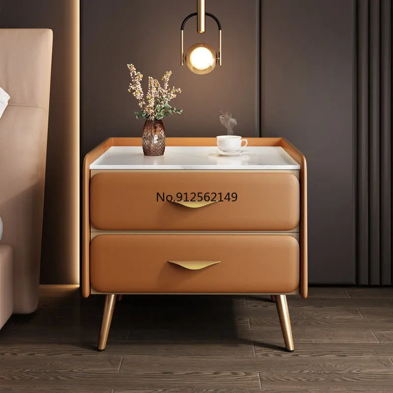 

Bedside Cabinet Nordic Flannelette Light Luxury Mini Storage Cabinet Bedroom Whole Bedside Storage Cabinet Furniture Round Table