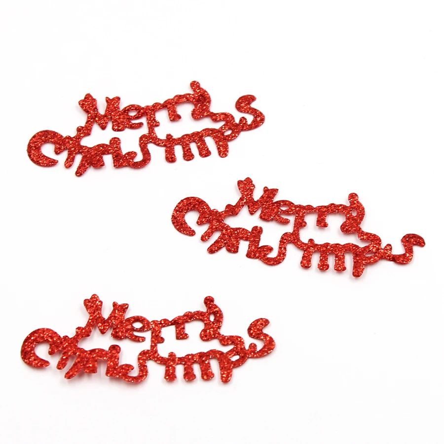 50 шт. блестящие рождественские наклейки на Рождество войлочные подушечки