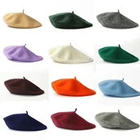 2022 new women wool berets winter warm hats solid color female bonnet all matched outdoor casual street walking caps beanie