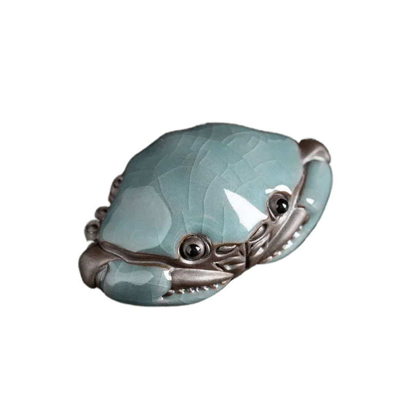 

Ge Kiln Cracked Glaze Crab Tea Play Handmade Kongfu Tea Pet Decoration Chinese Tea Table Tea Ceremony Accessories Tea Pet