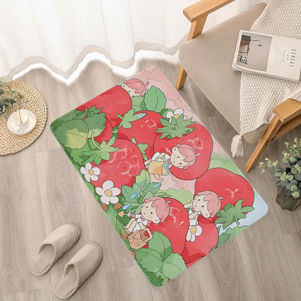 Фланелевый напольный коврик с принтом зеленых растений декоративный ковер для