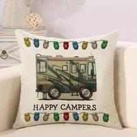 caravan cushion cover pillowcase single print home decor comfort sofa decoration pillowcase go camping pillow cover