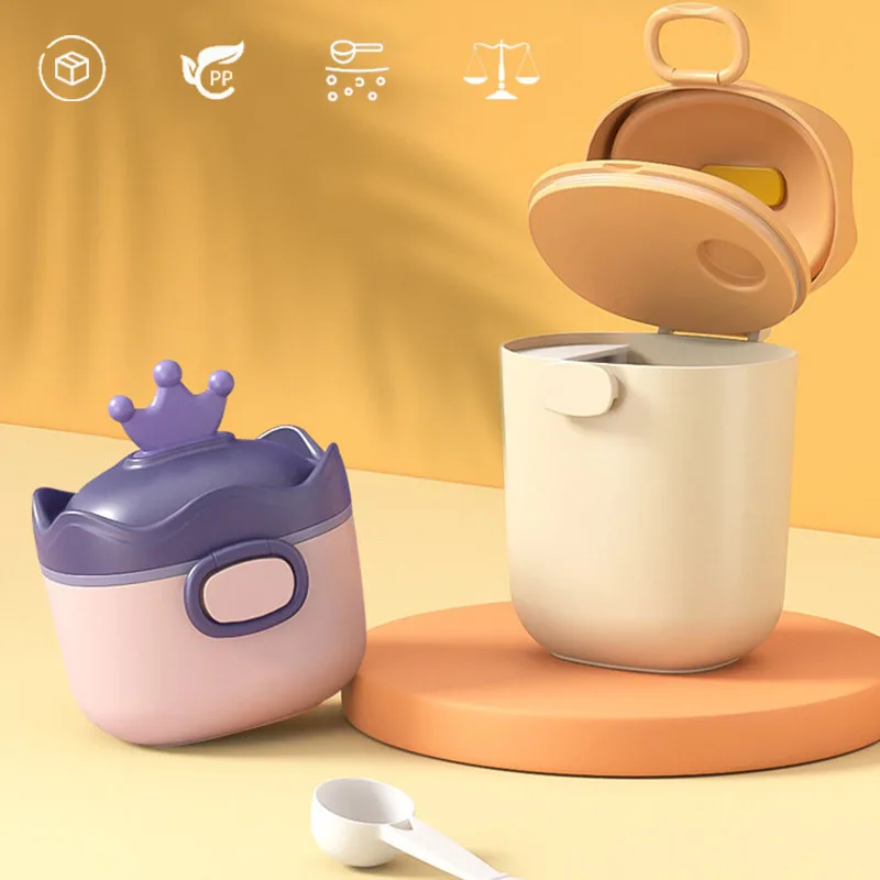 

Baby Milk Powder Container Big Capacity Portable Newborn Sealed Against Moisture Food Storag Box With Spoon Snack Box