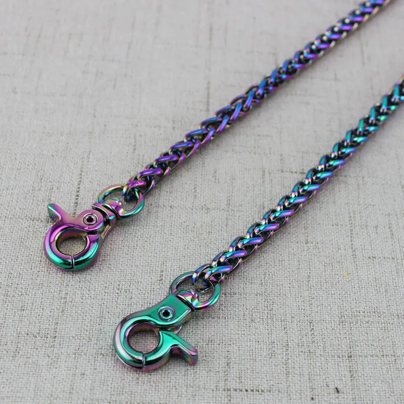 Width 6mm rainbow  chain bags purses strap accessory factory quality plating cover wholesale
