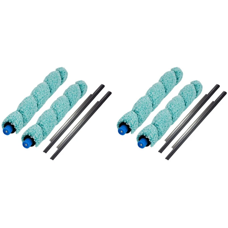 

2 комплекта аксессуаров для Ilife W400, детали робота для мытья пола-Роботизированный очиститель для мытья пола, основная щетка и скребок