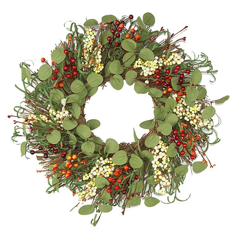 

Spring Berry Wreath All Weather Outdoor Wreath That Lasts For Years, For Front Door Wall Window Wedding Party Home Decor