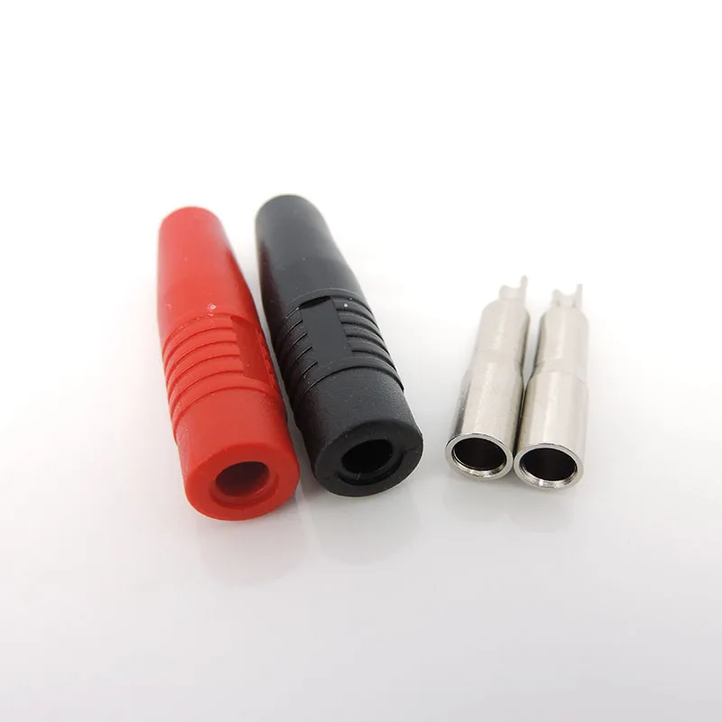 

Латунные изолированные банановые гнезда 4 мм, красный и черный