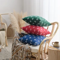 inyahome farmhouse decor car pillowcase jacquard cushion cover for sofa couch bed living room cojines decorativos para sof%c3%a1