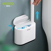 disposable toilet brush set wall mounted long handle no dead corner cleaning brush replaceable brush head bathroom accessories