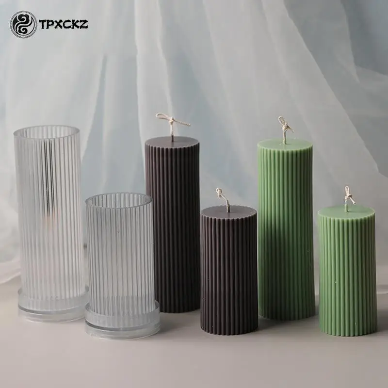 

Rack Cylindrical Candle Mold Acrylic Mold Stripe Decoration Candle Scented DIY Candle Mold Home Party Decor Wedding Decor