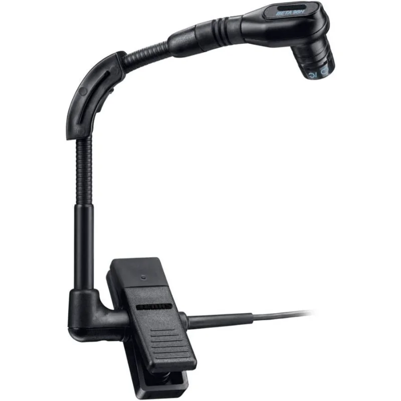 

for Shure WB98H/C Heart-shaped TQG Clip Gooseneck Mouthpiece that clips into the flare of a wind instrument - Black