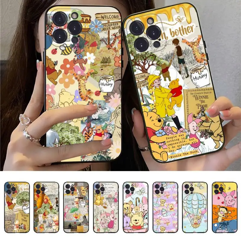 

W-Winnie The Pooh Phone Case for iPhone 11 12 13 mini pro XS MAX 8 7 6 6S Plus X 5S SE 2020 XR case