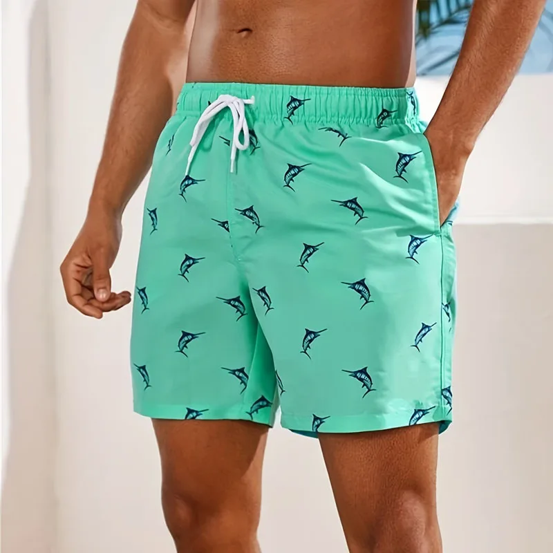 

Mens Board Shorts 3D Printed Mens Shorts Colorful Graphic Swimwear Beach Pants Drawstring Mesh Lining Elastic Spring and Summer