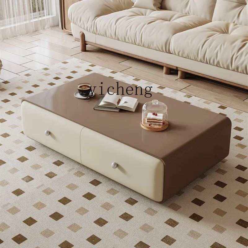 Кофейный столик Tqg в старинном стиле кремового цвета домашняя новая модель