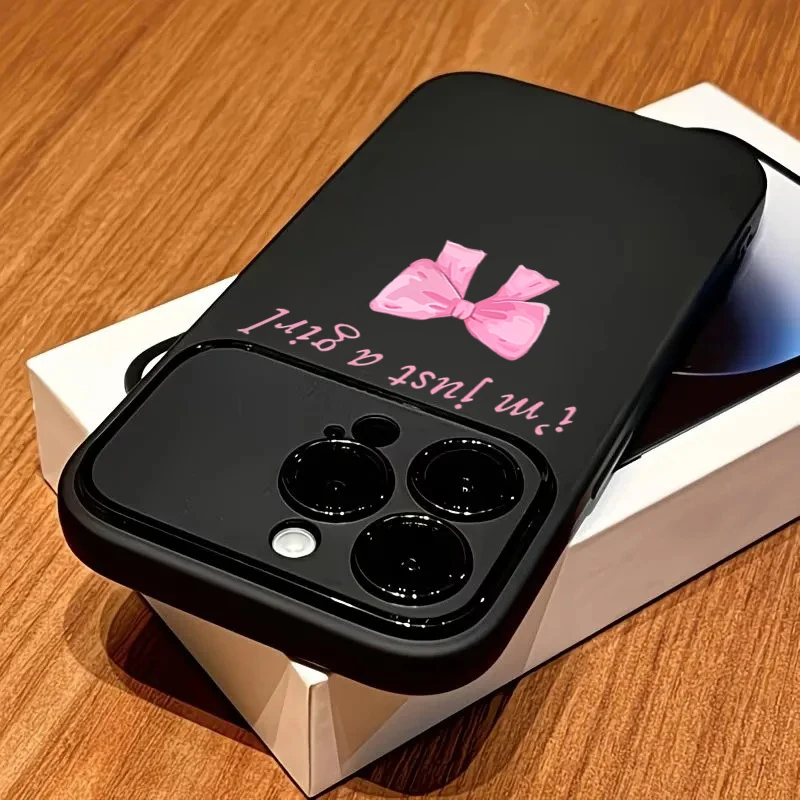 Силиконовый чехол для iPhone 17 Pro, 16 Pro, 15 Pro, 14 Pro, 13, 11, 12 Pro Max с защитой объектива, бампером и розовым бантом в корейском стиле (art.: 3920dc730b2ec) - 3920dc730b2ec