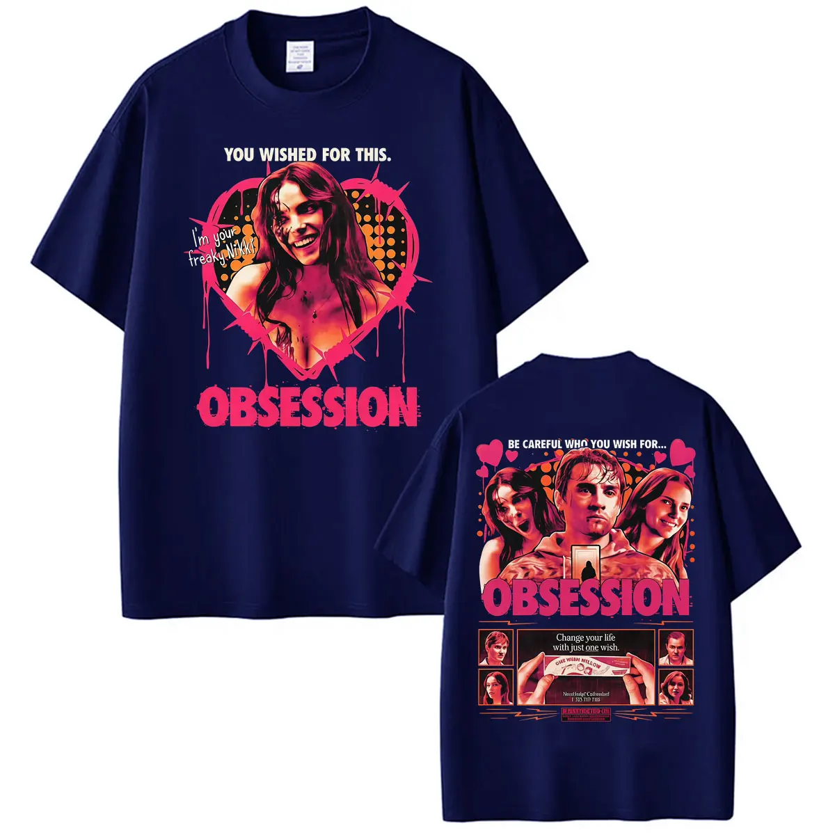 Фото Футболка One Wish Willow Obsession Horror Pink Punk 2026 Movie, модная готическая ретро-футболка для мужчин и женщин, летние топы, хлопковая футболка №2