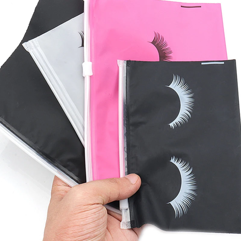 

10 Pcs Eyelash Aftercare Bags Reusable Makeup Bag Toilet Travel Plastic Storage Makeup Pouch Cosmetic With Zipper Organizer