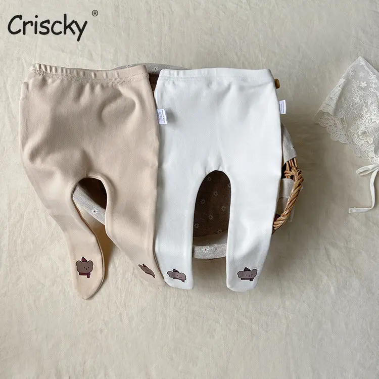 

Criscky 2022 Autumn Winter New Baby Warm Tights for Girls Kids Cotton Cartoon Thicken Pantyhose Child Newborn Stockings