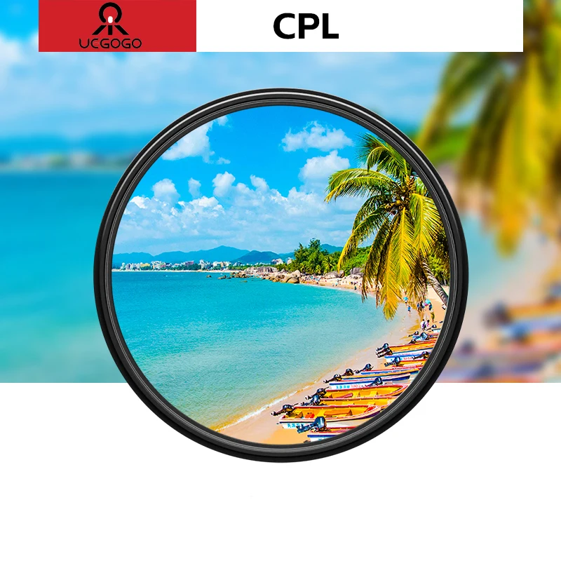 UEGOGO 77 мм фильтр градиентный GND оранжевый CPL/UV/MCUV ND2-400/мягкий фокус черный