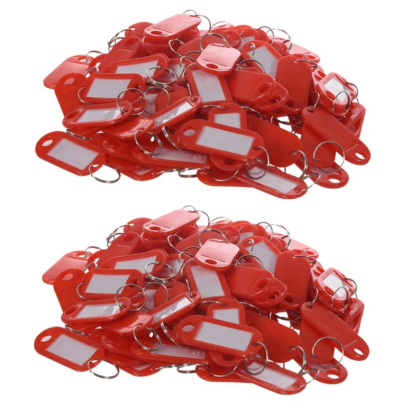 

Key Ring Tags -(200Pcs Red)