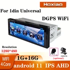 Универсальный Автомобильный мультимедийный плеер, 1 Din, Android 11, радио, Bluetooth, сенсорный экран 6,9 дюйма, стерео, видео, GPS, навигация IPS