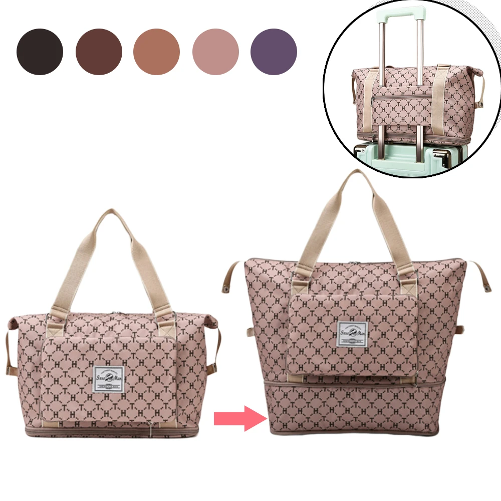 

Folding Travel Bag Dry and Wet Separation Waterproof Large Storage Bag Large Capacity Tote Bag Women's Yoga Fitness Shoulder Bag