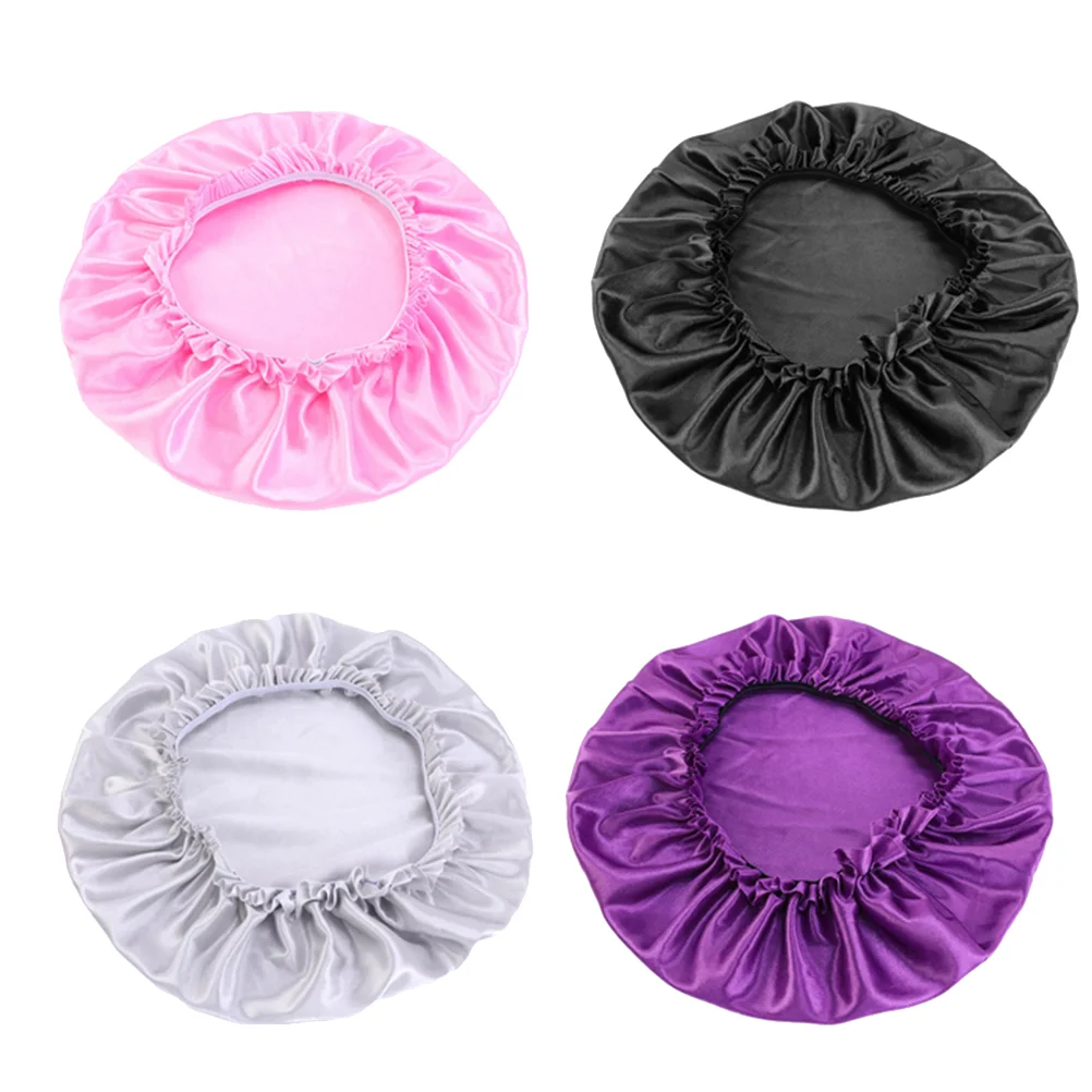 

Cap Hat Bonnet Silksleeping Hair Caps Scrub Nightbouffant Chemo Wrapnightcap Satin Losshats Elastic Saloncovering Surgery