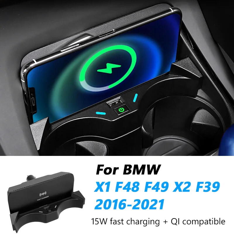 Прикуриватель 15 Вт для BMW X1 F48 F49 X2 F39 2016-2021 12 В с центральным управлением