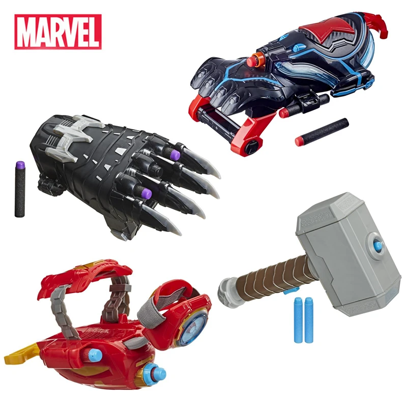 Финальная игра Hasbro Marvel Мстители, финал, Nerf сила двигается, Тор, Железный человек, Черная пантера, черное окно, пусковое устройство, игрушки, п...