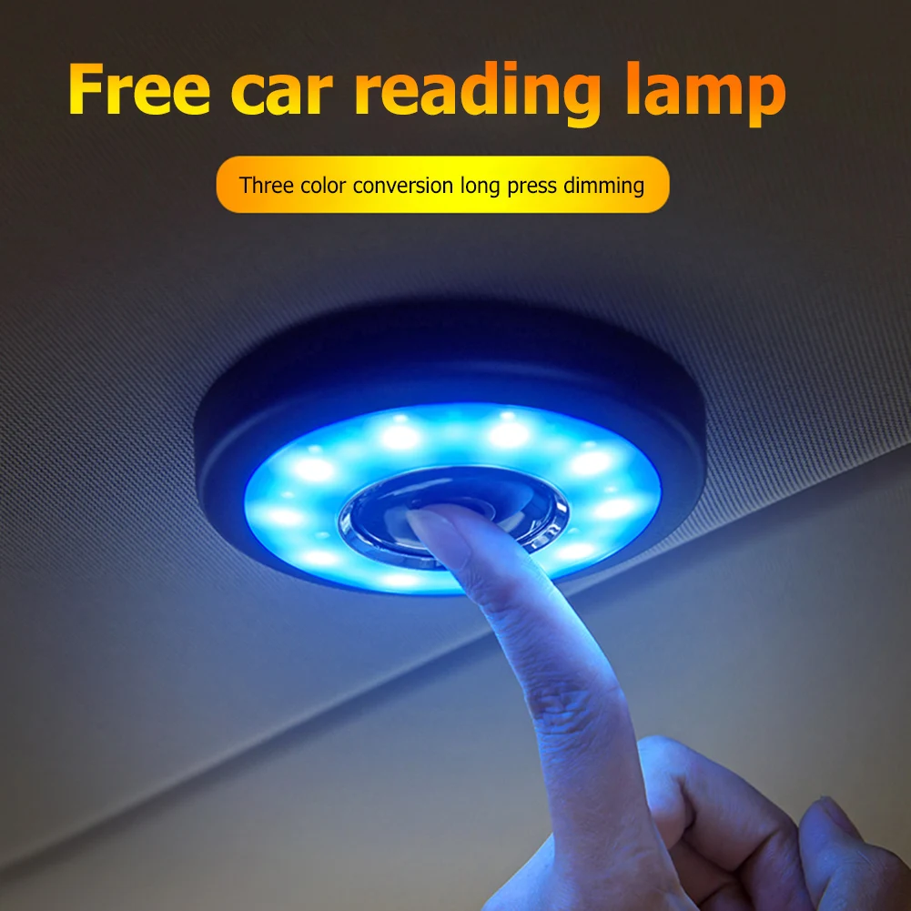 

Автомобильный светодиодный беспроводной сенсорный ночник, высокая яркость, купольная лампа, интерьер автомобиля, магнитная лампа для чтен...