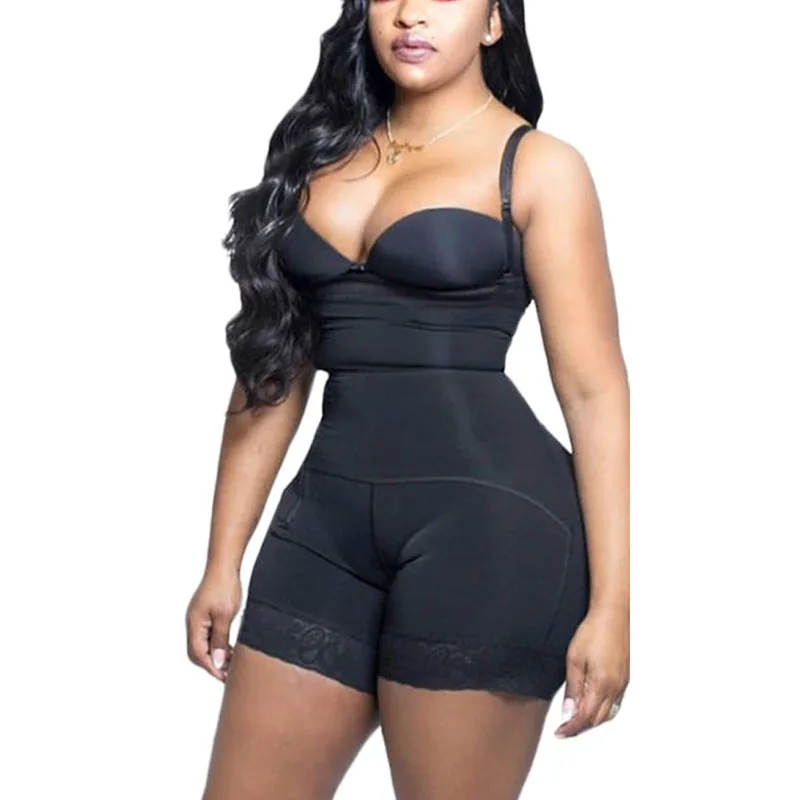 

High Compression Natural Butt Lifting Effect Bodysuit Seamless Shapewear With Thin Straps Reductive Girdle Woman