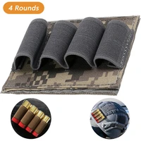 4 holes tactical magazine pouch airsoft paintball bullet shell holster 4 rounds military molle ammo carry bag shotgun cartridge