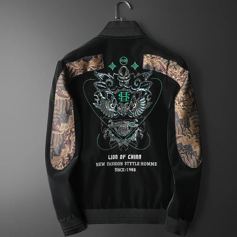 Мужская куртка в китайском стиле сезон осень-зима 2022 бейсбольная форма с