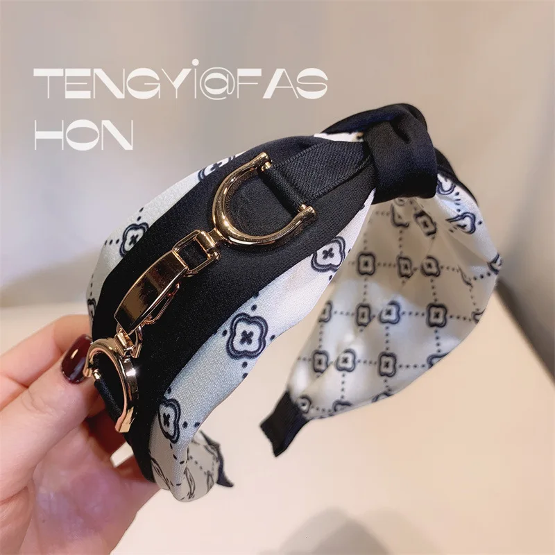 

High Quality Metal Chain Headbands For Women Hairbands Korea Hair Accessories Colorful Hairband Head Wrap Hair Band