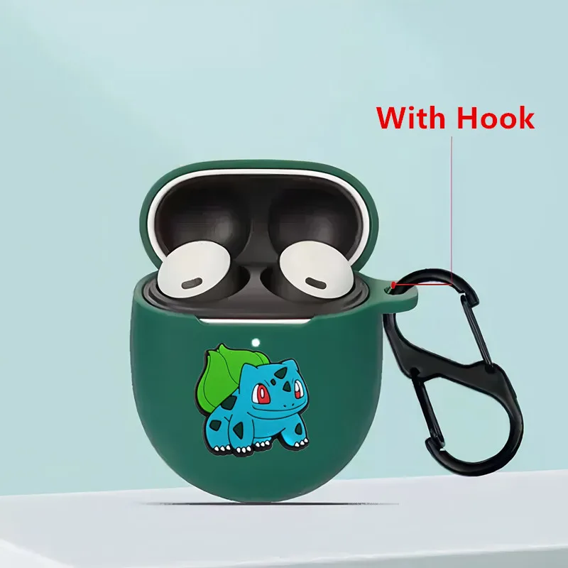 Чехол для наушников Potdemiel Pokemon для Google Pixel Buds Pro 2A-Series, силиконовый защитный чехол для беспроводных наушников с крючком (art.: 3920d4cda98cf) - 3920d4cda98cf
